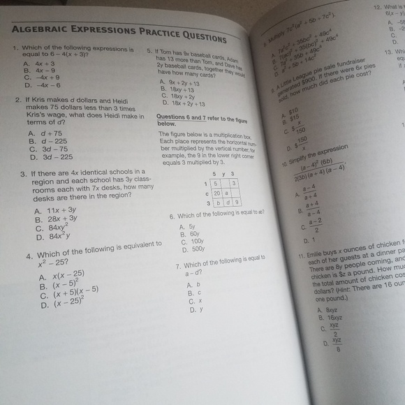 Kaplan GED (TASC) test book - Picture 3 of 6